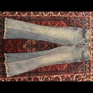 Free People Denim Super Flare Jeans